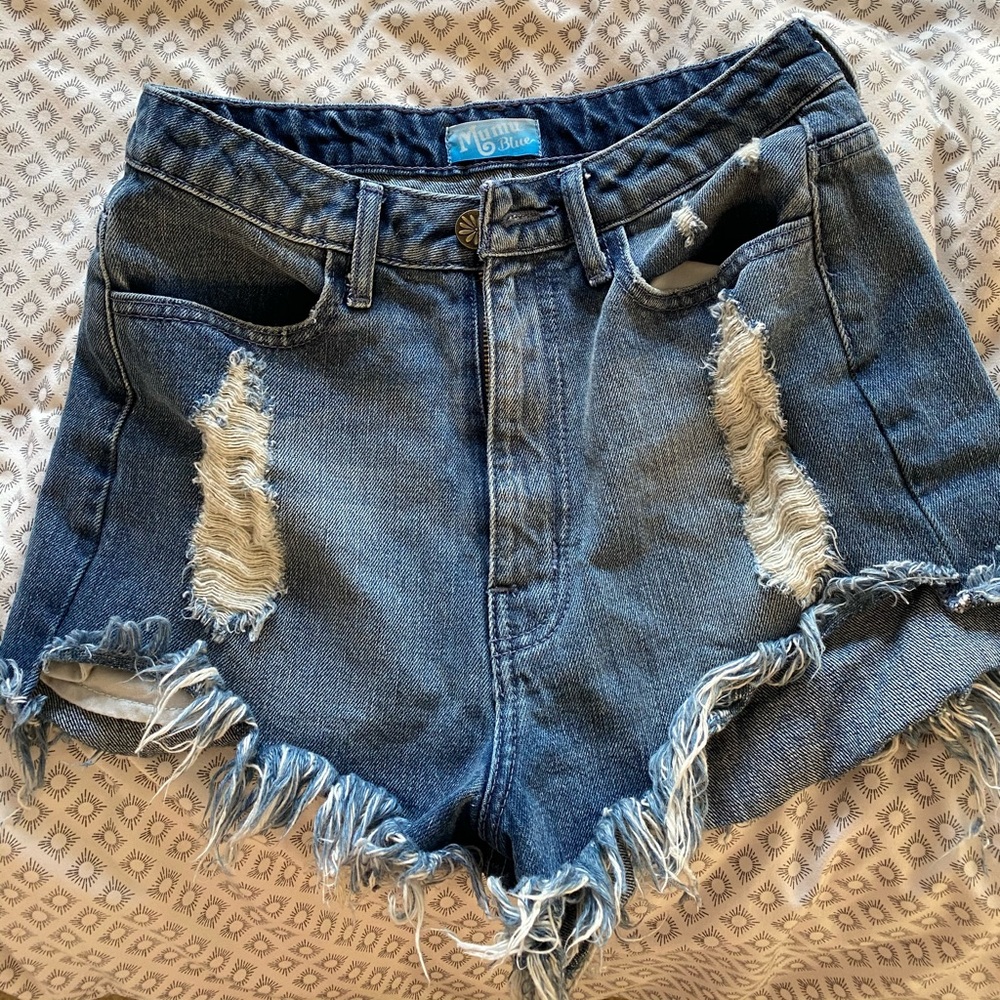 Show me your mumu denim shorts Wyoming